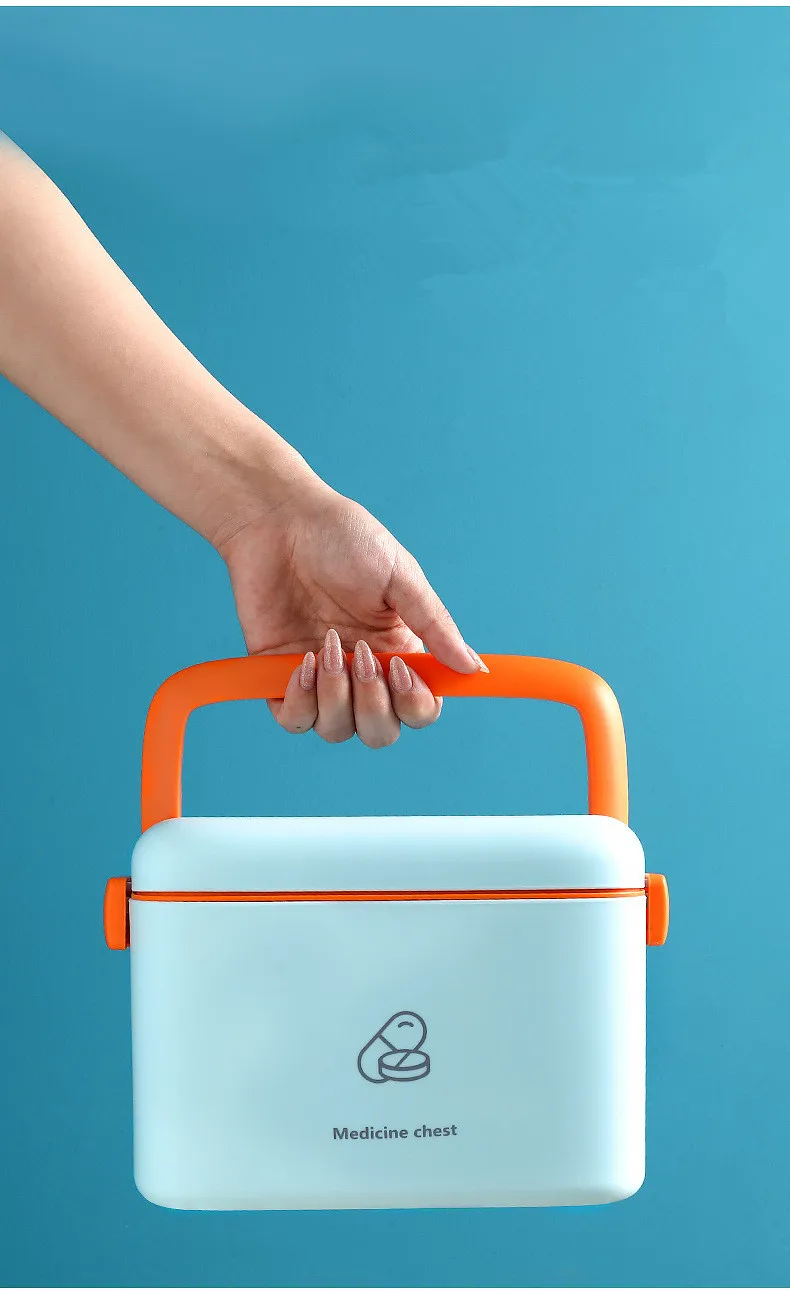 

1 шт. пластиковый аптечка большая медицинская коробка для хранения бункеров медицинский контейнер Органайзер Домашний для хранения для мед...