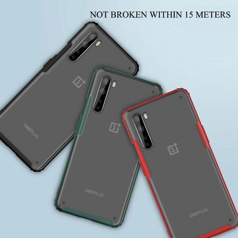 Чехол для телефона OnePlus Nord прозрачный матовый чехол-бампер из поликарбоната Oneplus