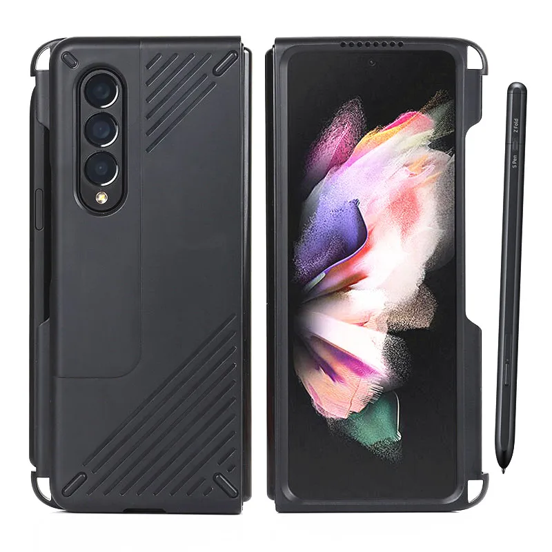Противоударный чехол для Samsung Galaxy Z Fold 3 5G жесткий пластиковый телефона с рамкой