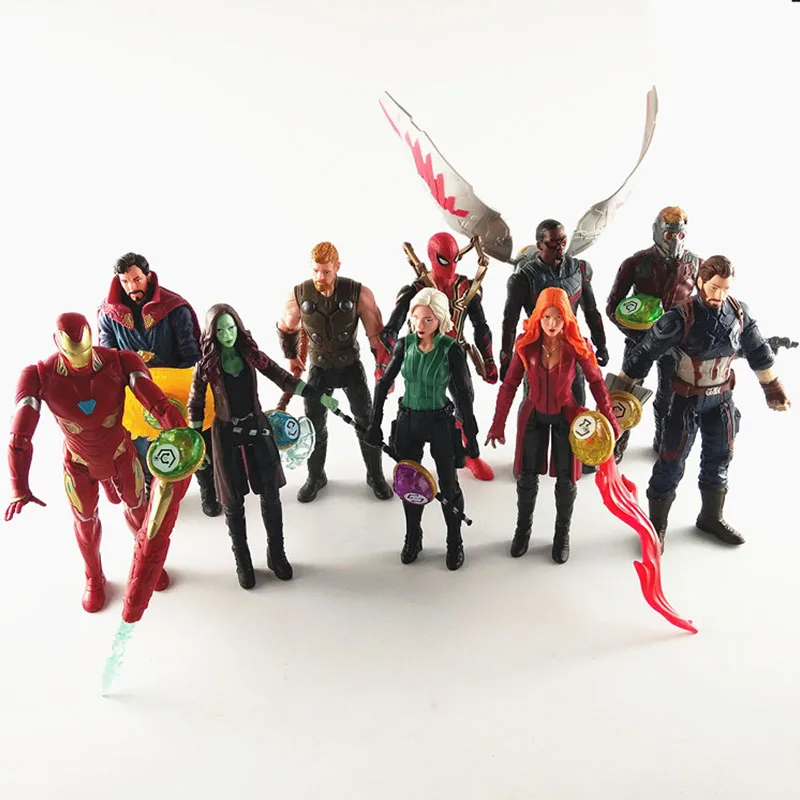 

Marvel Action Figure The Avengers Spider-Man Iron Man Black Widow Captain America Joints Movable 6-inches Model Toys Gifts