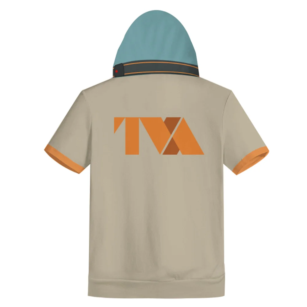 Футболка Loki с капюшоном коротким рукавом на молнии | Тематическая одежда и