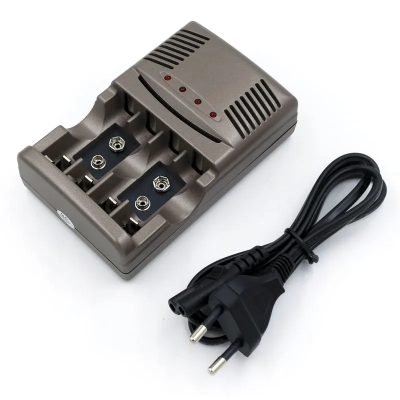 PALO C819 светодиодный светильник умное зарядное устройство для Ni-MH NI-CD AA AAA аккумуляторы для Ni-MH 9 В 6F22 батареи США/ЕС - Цвет: Темно-серый