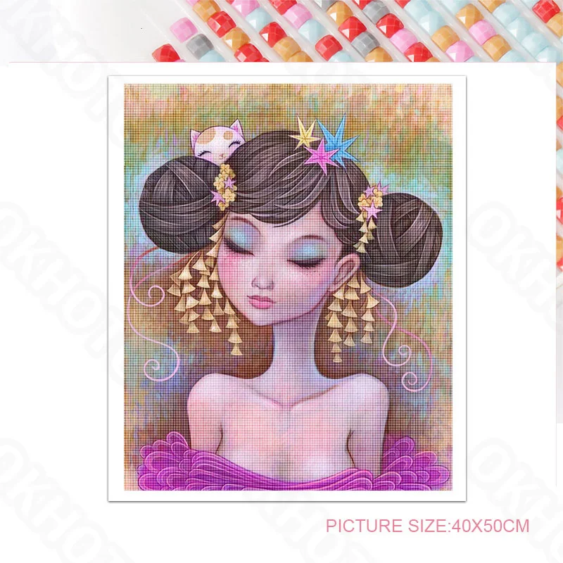 

Diy Diamond Painting Fairy Tale Female Villain Character Painting Full Diamond 5D Rhinestone Home Gift Decoration Painting