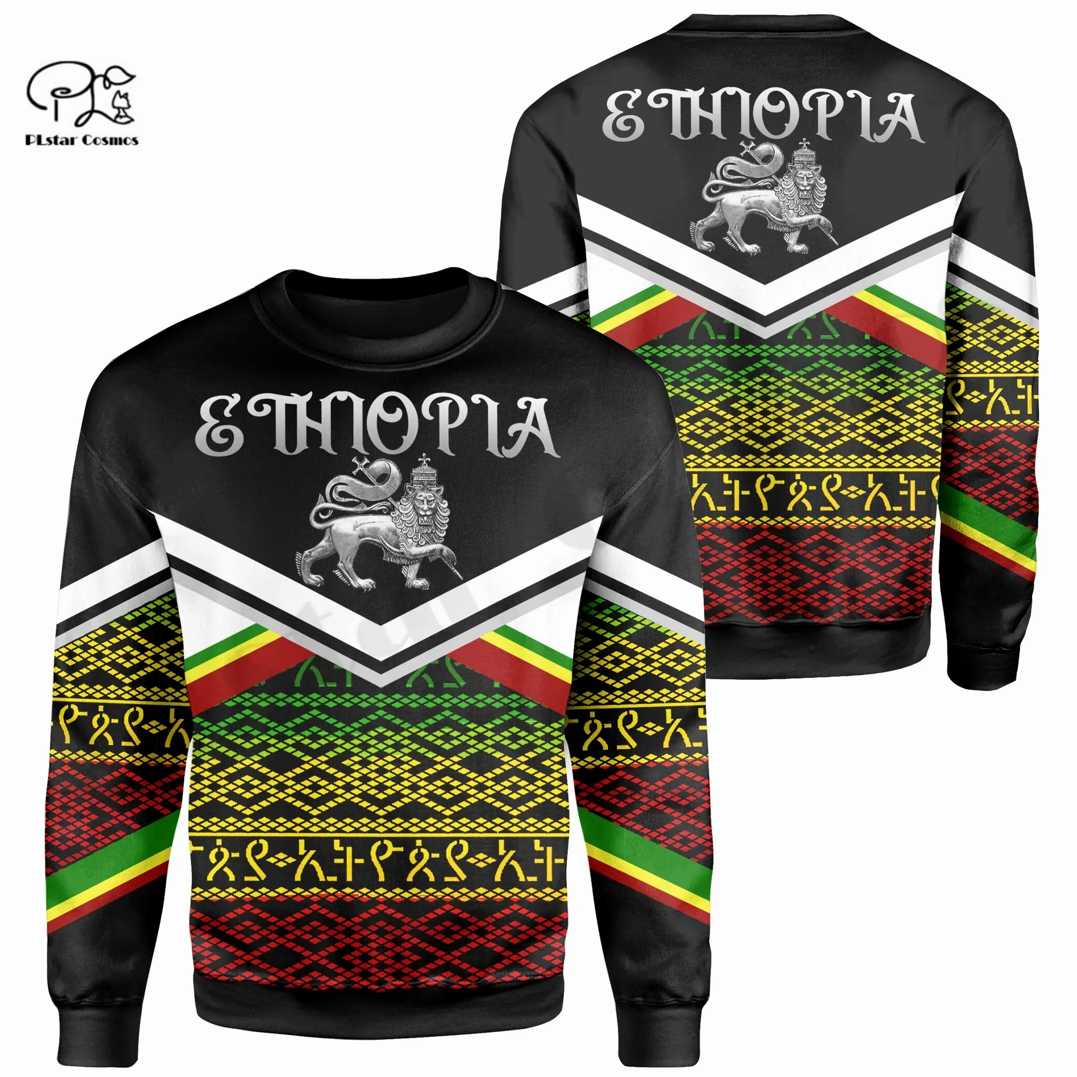 

PLstar Cosmos 3DPrinted Newest Ethiopia Country Lion Culture Unique Unisex Funny Streetwear Harajuku Hoodies/Sweatshirt/Zip B-2