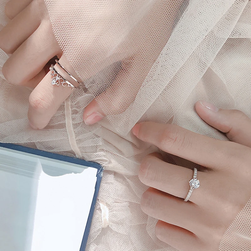 

Fashion Temperament Crown Ring Women Set Pair Ring Girl Romantic Gift