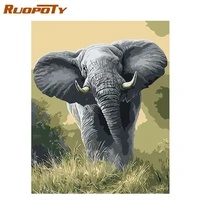 ruopoty acrylic paint by numbers elephant on canvas oil painting for adults drawing coloring by numbers home decoration art