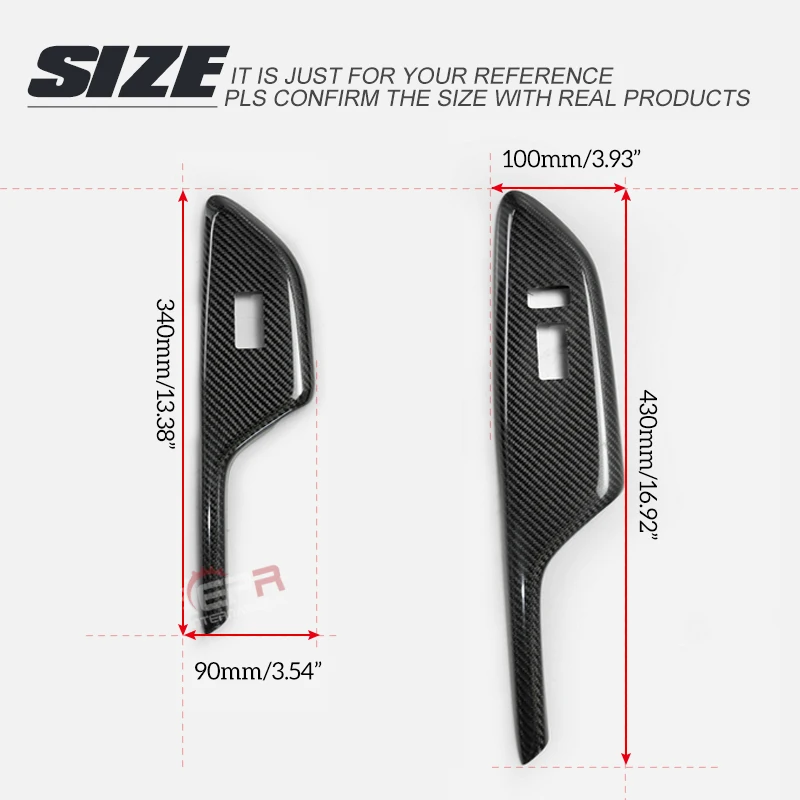 Внутренний переключатель RHD из углеродного волокна для передней и задней двери