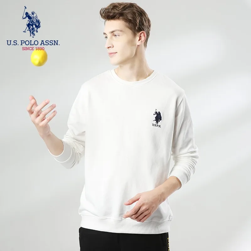 Свитер U.S.Polo Assn. Для мужчин и женщин с круглым вырезом повседневный Свободный Топ