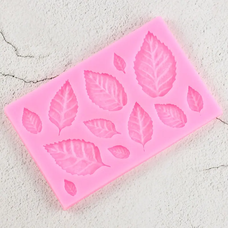 Sugarcraft листья силиконовые формы листок розы DIY помадка для кекса инструменты