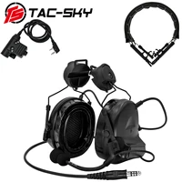 tac sky comtac ii noise reduction pickup tactical helmet mount earphone and u94 ptt as well as a new replaceable headband bk