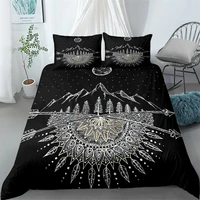 indian chief crown hand draw bedding set single twin double queen king cal king size bed linen set