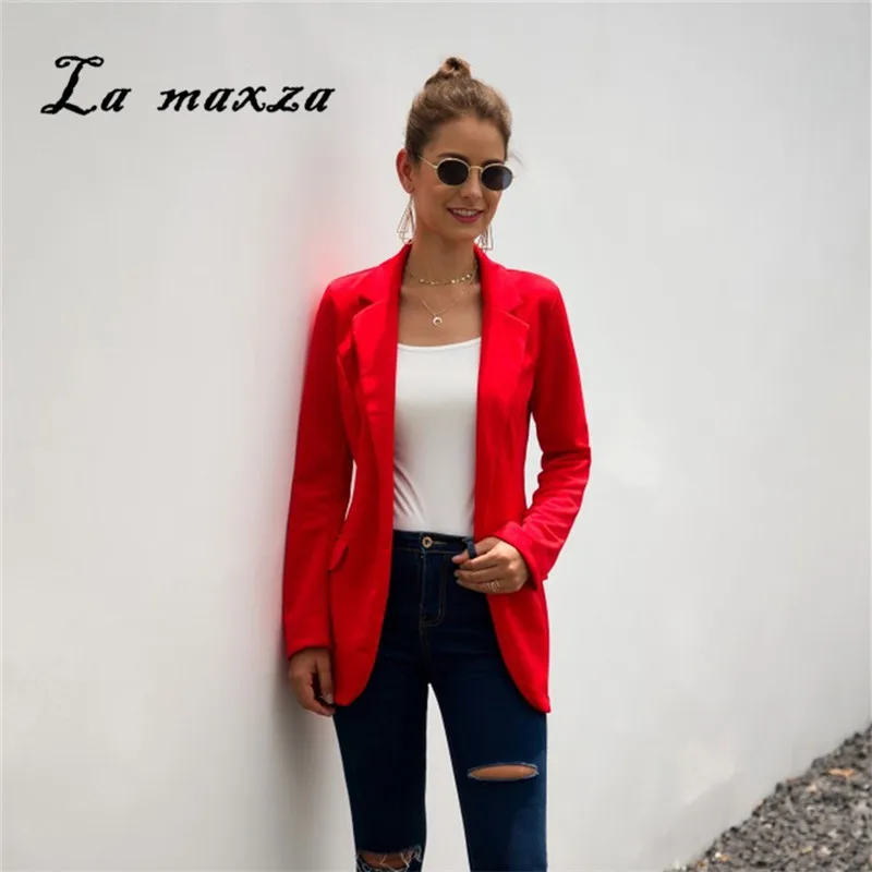 Модный Элегантный Женский блейзер 2020 повседневные женские облегающие блейзеры с