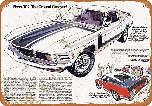 

Nonbrand 12 x 16 Aluminum Metal Sign - Vintage Look 1970 Ford Mustang Boss 302