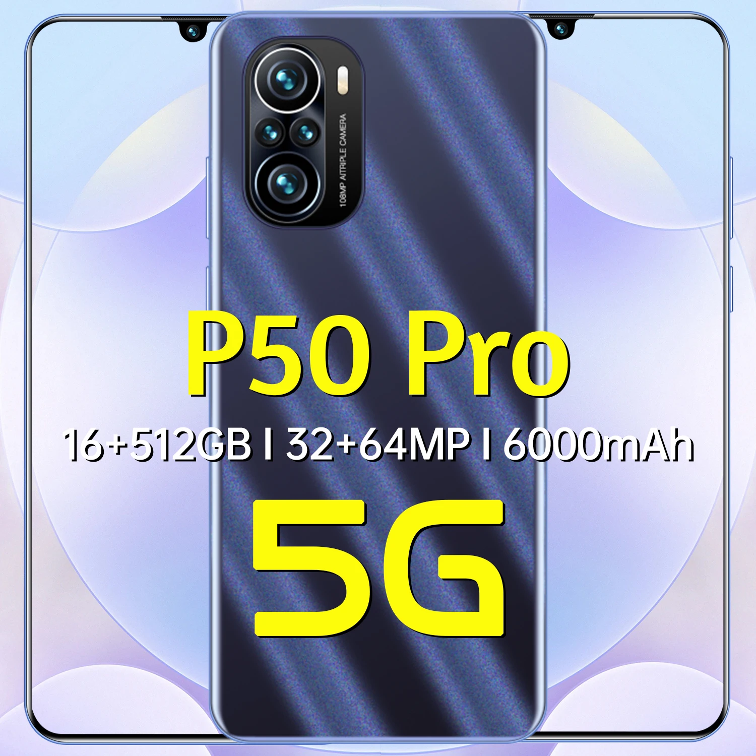 

P50 Pro 2021 New Fashion 5G Smartphone 16+512GB For Huawei P50 Pro Cellphone Xiaomi Samsung Apple Vivo Mobile Phone Android 11.0