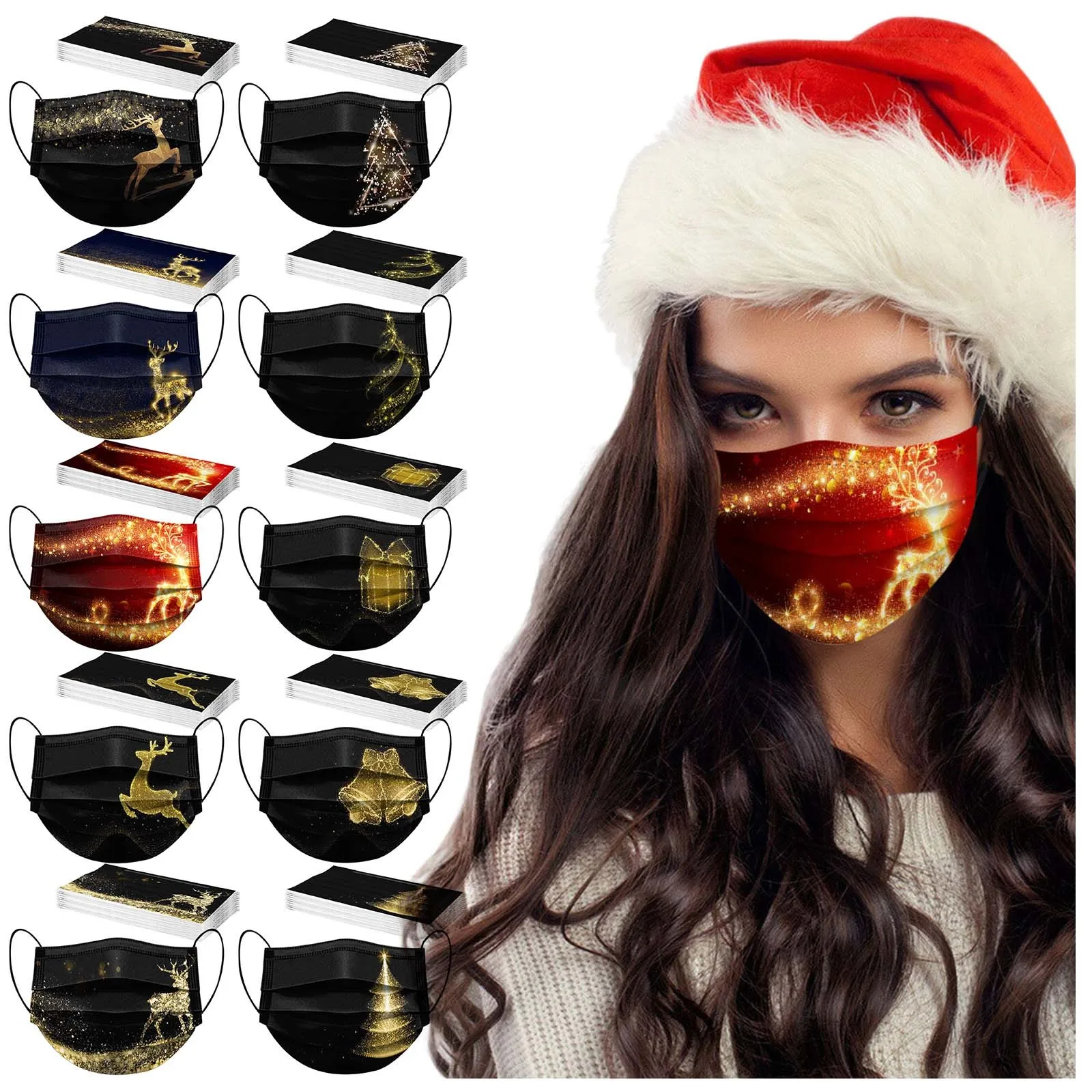 

10 шт., одноразовые маски для взрослых