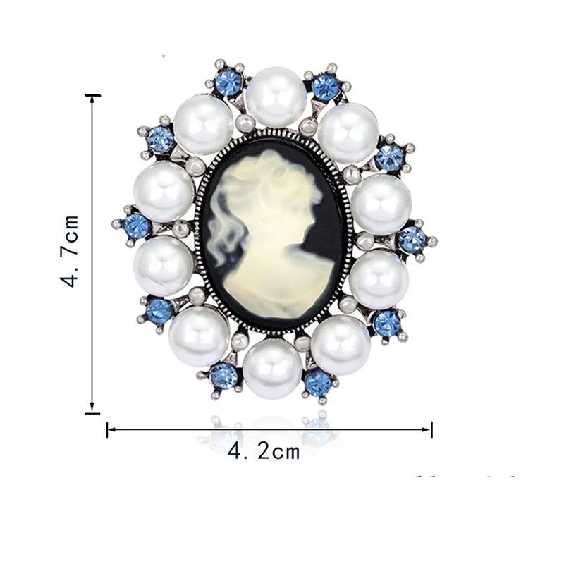 Женская Винтажная Брошь Стразы в викторианском стиле брошь виде головы королевы