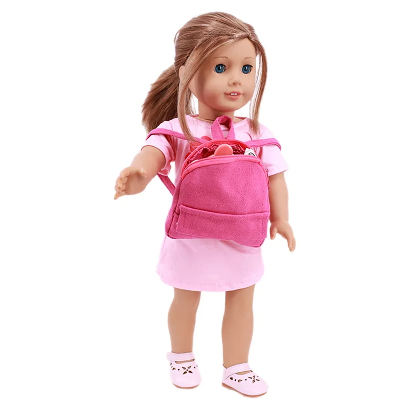 Рюкзак для куклы сумка-мессенджер с котенком и единорогом подходит американских