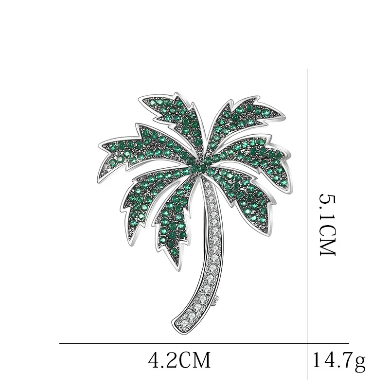 Дизайн в форме кокосового дерева инкрустированные бриллиантами значки на лацкан
