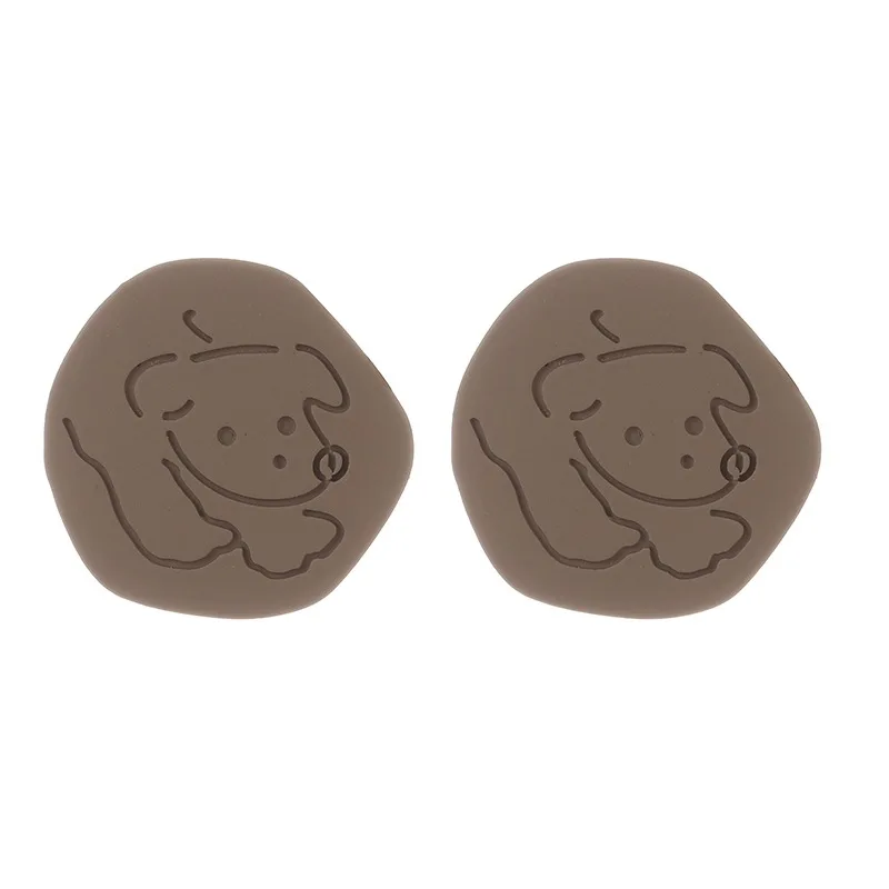 

2020 Simple Animal Pattern Round Wafer Stud Earrings Fashion Jewelry Korean Earrings for Women Girl