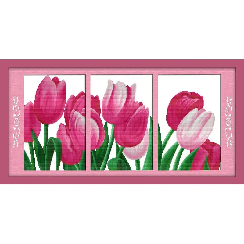 

Набор для вышивки «сделай сам», с принтом шампанского и розы, 11 и 14 карат