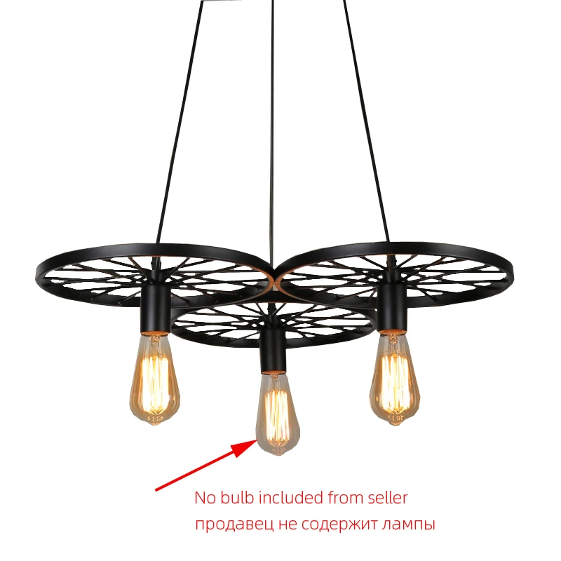 Винтажная Ретро лампа чердак подсветка для велосипедного колеса индустрия