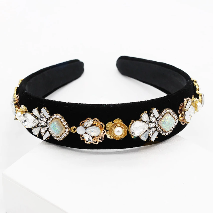 Модные ободок бутик с украшением в виде кристаллов и повязка на голову для женщин