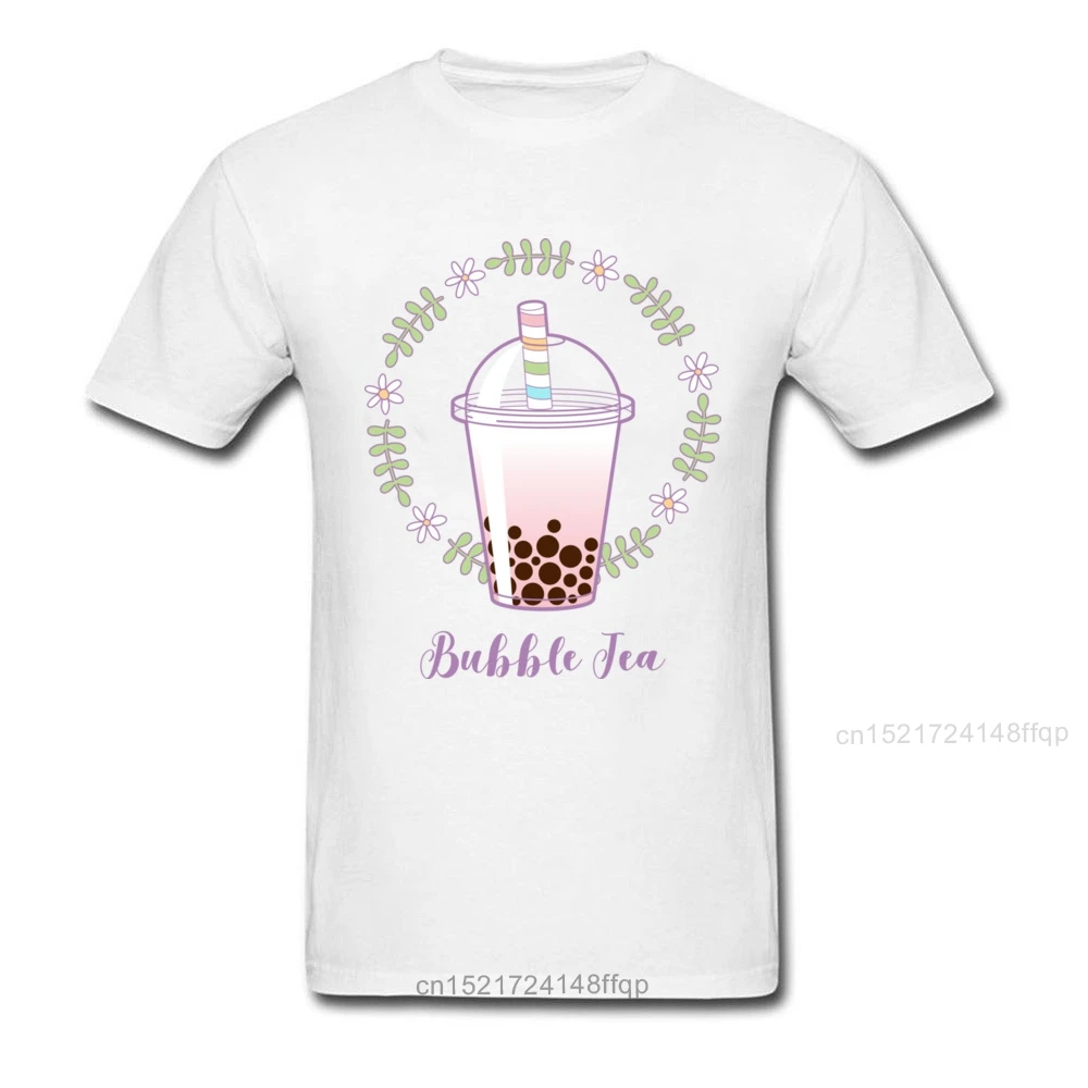 Bubble Tea 2018 Летняя мужская Повседневная футболка черная забавные принты с