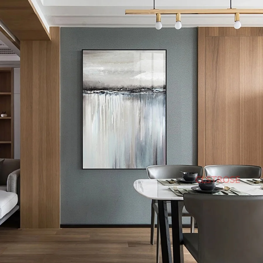 Минималистичный скандинавский постер абстрактная серая Картина на холсте с