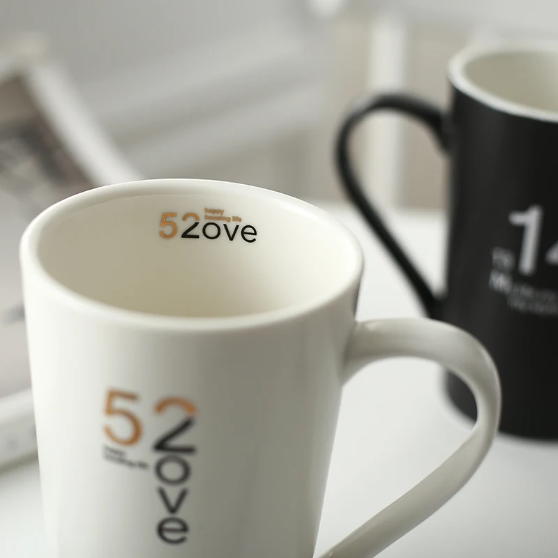 

400ML Ceramic Mug High Quality Large Capacity Cup with Cover Spoon