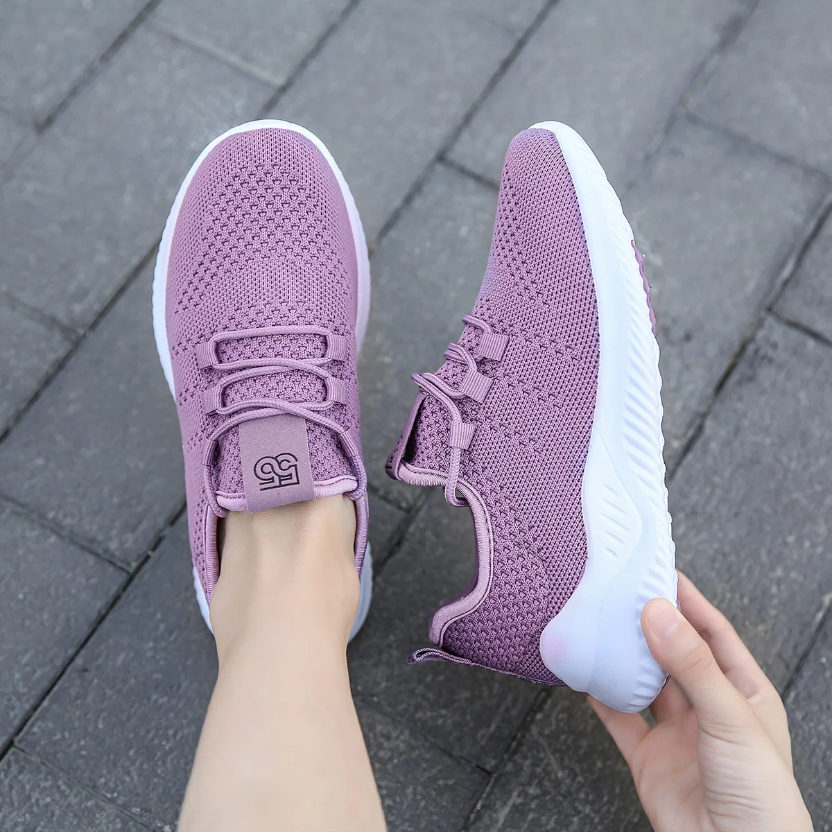 

Dacomfy Woman Sneakers Casual Platform Women Flats Shoes Lace-Up Mesh Breathable Female Sneakers Vulcanized Shoes Outdoor