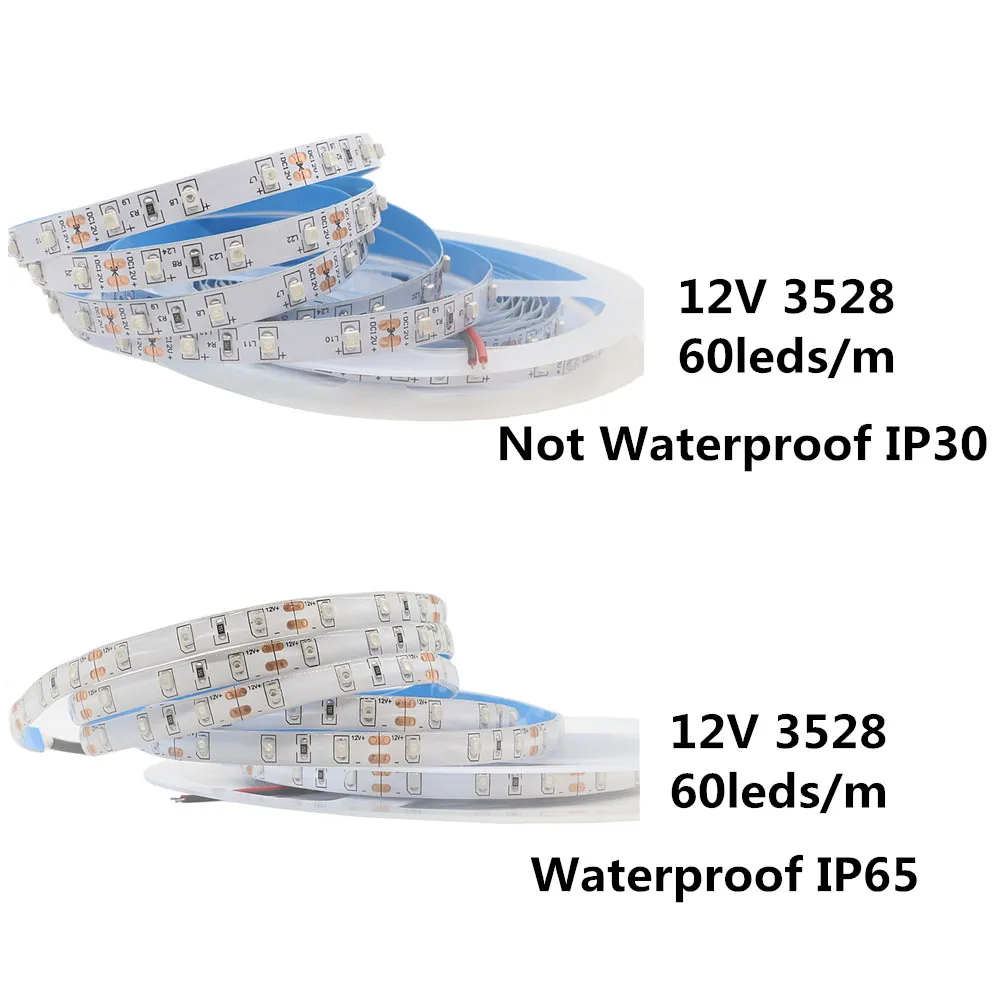 DC 12V 3528 SMD УФ светодиодный полосы светильник 60 s/m 120 395 405nm ультрафиолетовым