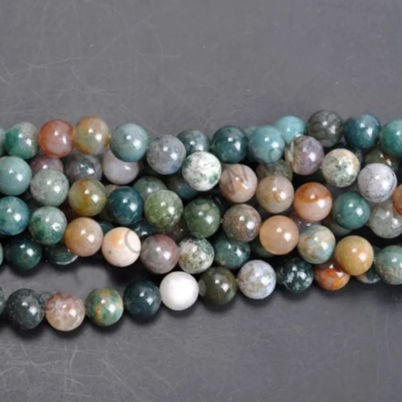 Индийский агат круглые свободные бусины для самостоятельного изготовления