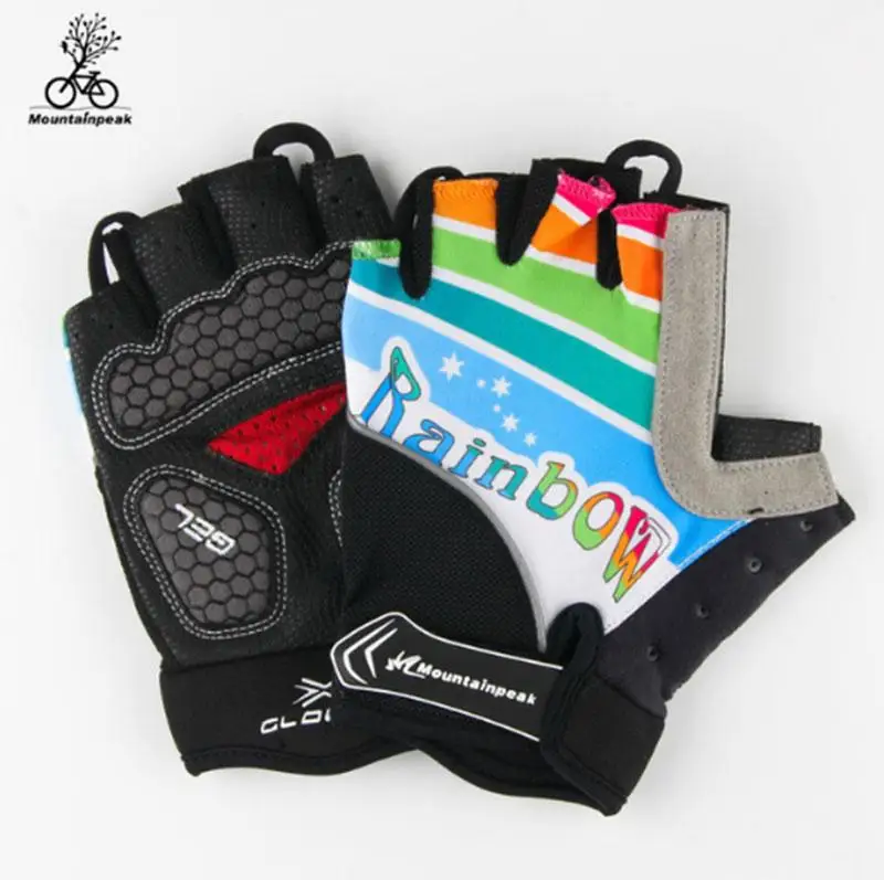 Летние велосипедные перчатки с открытыми пальцами гелевые спортивные для