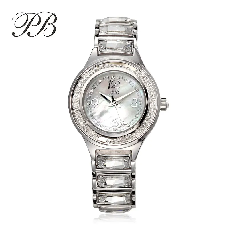 PB Последний кусок часы наручные брендовые OEM позолоченные и жемчужный Циферблат