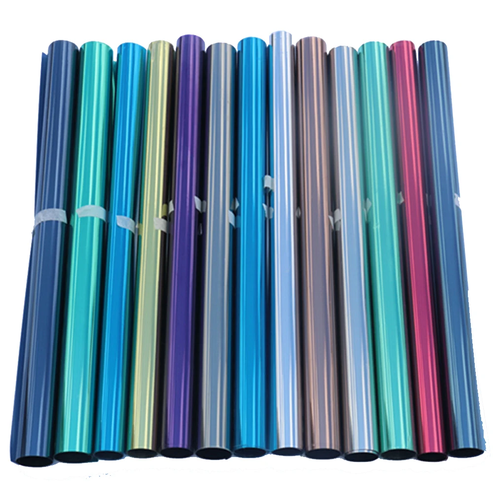 Красное серебряное зеркало от солнца односторонняя пленка для балкона