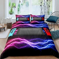 video games bedding set full size kids teen boy gamer duvet cover lightning decor bedding quilt cover set home bedroom decorati