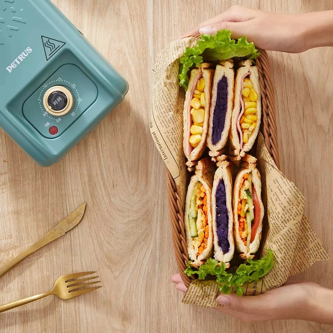 

Xiaomi Sandwich Maker Adjustable in 30 minutes intelligent temperature control double-layer non-stick coating easy to clean