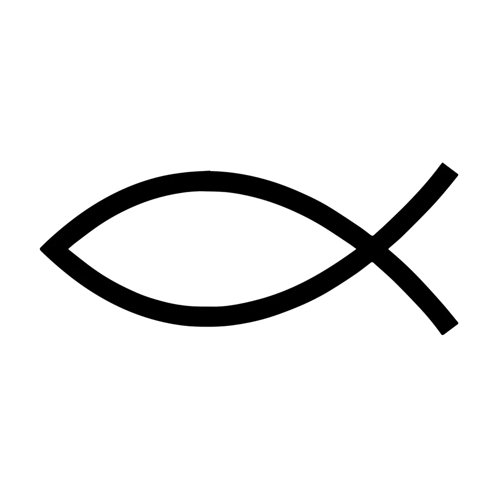 

Personality Car Stickers"Jesus Fish" Cars Styling Modeling PVC Body Window Bumper Decals for Auto Decoration Accessories Decal