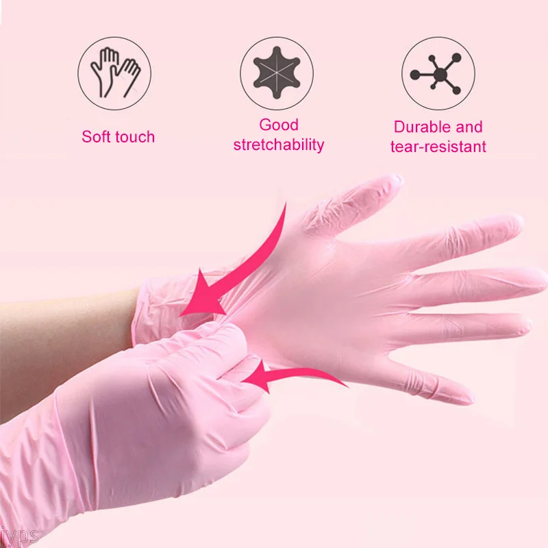20/50/100pcs Reusable Nitrile Gloves Latex Waterproof Cleaning For Household Garden Laboratory Kitchen accessories | Дом и сад