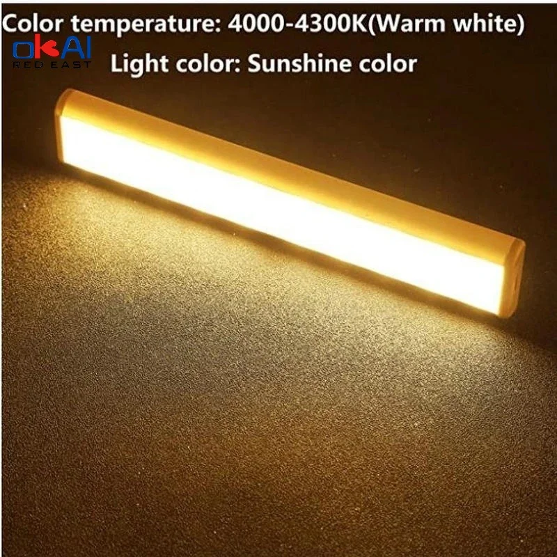 

6 10 LEDs Under Cabinet Night Light Motion Sensor Closet Light Kitchen Bedroom Lighting Wall Lamp With Magnetic Strip