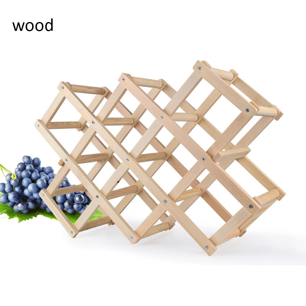 Складная полка для красного вина 10 бутылок деревянные держатели винных