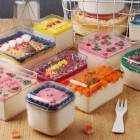 10pcs net red mousse dessert fruit yogurt soy milk melaleuca cake baking pastry sawdust disposable plastic clear packaging box