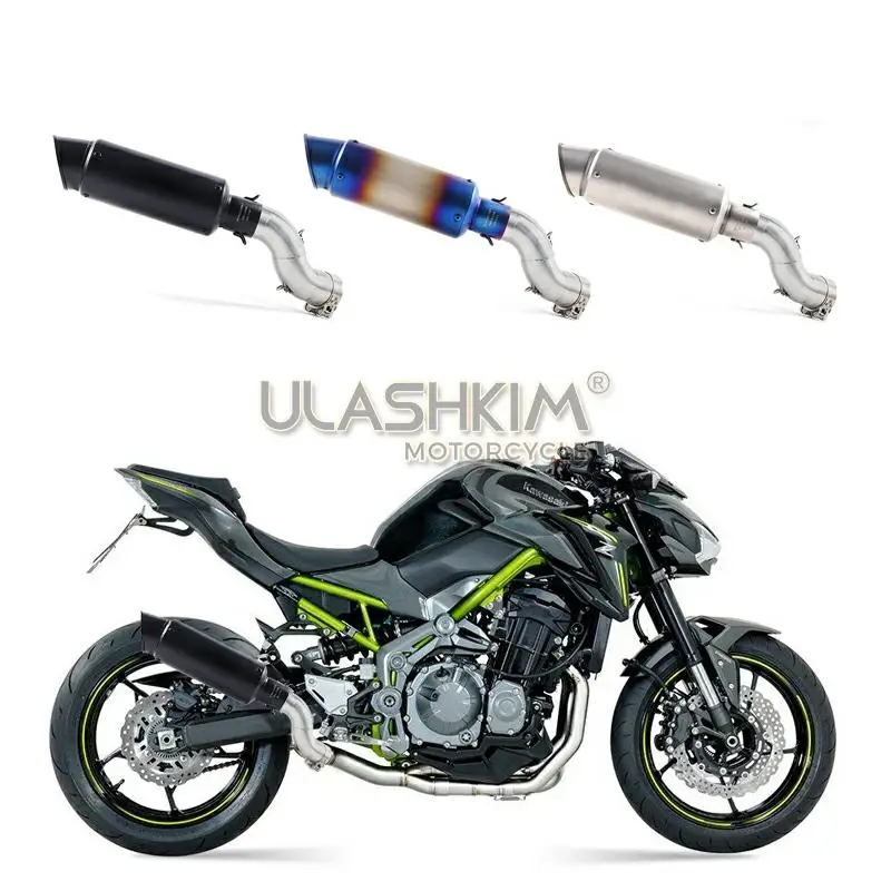 Free Shipping motorcycle Exhaust Middle pipe Muffler full System Pipe Tube Slip On For Kawasaki Z900 Z 900 2017 2018 Q | Автомобили и