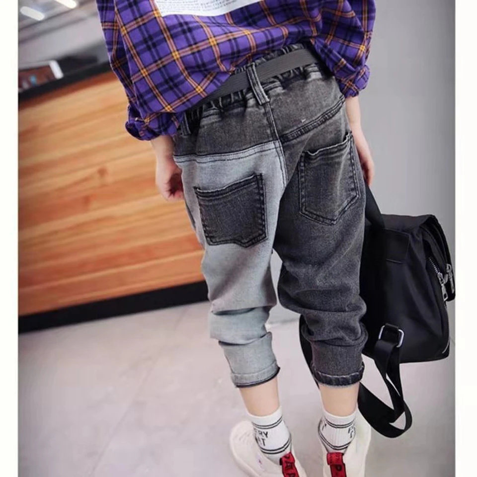 Детские джинсы средней длины для мальчиков 3T Длинные облегающие штаны