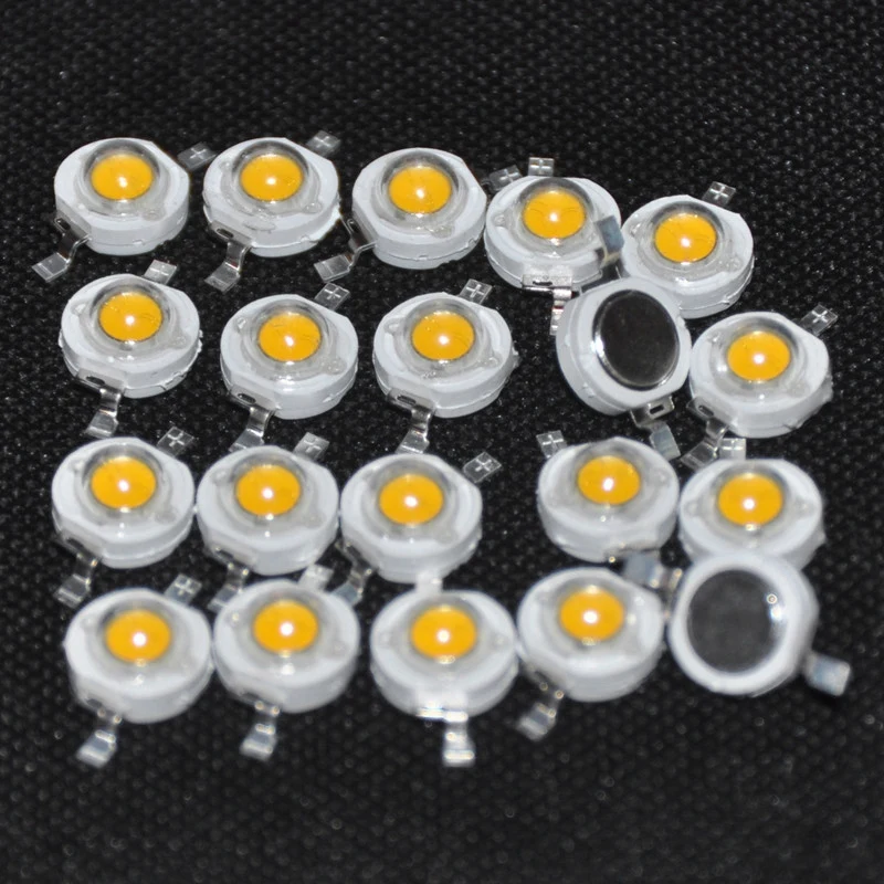 

20Pcs High Power Led Diodes 1W Ultra Bright 3000K 100-120Lm Brightness Warm White Led Lamp Beads