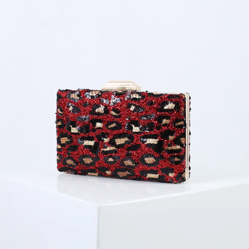 Sequined Green Color Women Evening Bags Party Wedding Chain Shoulder Handbags Luxury Golden Clutch Purse