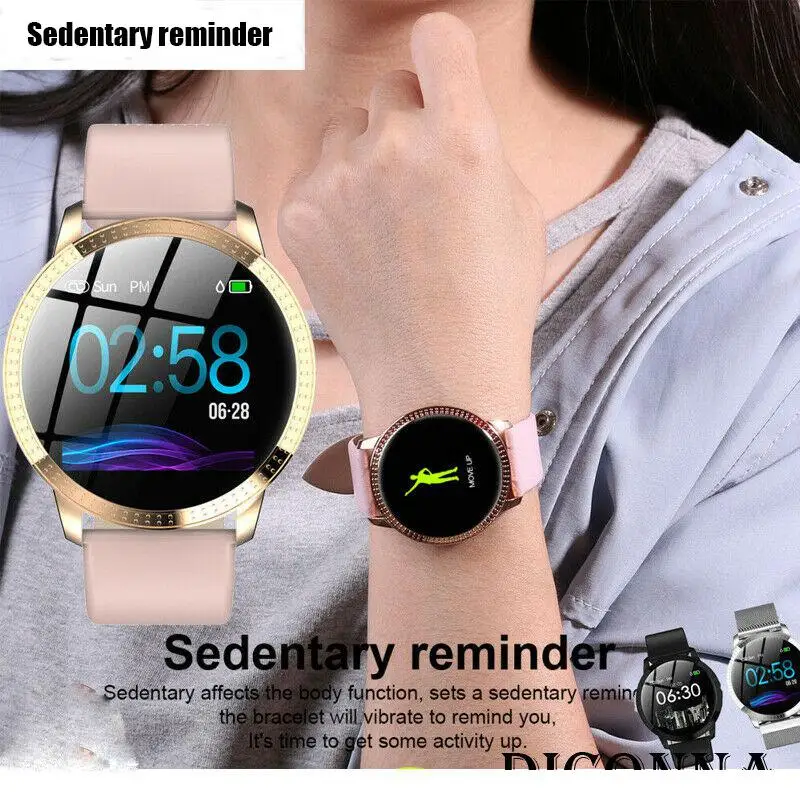 

Smart Watch Fitness Tracker Heart Rate Blood Pressure Monitor Tempered Mirror Color Screen Smart Bracelet