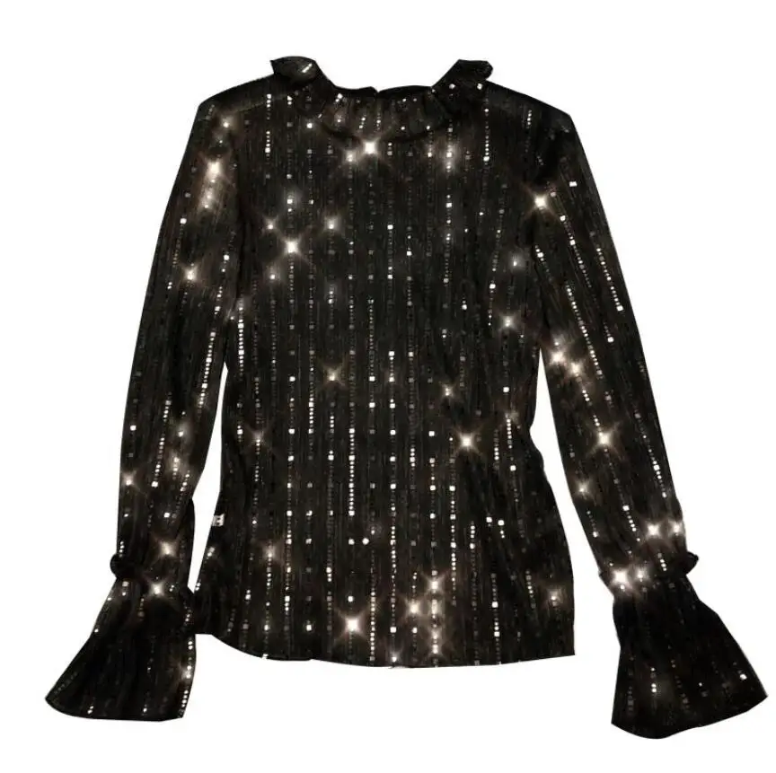 Осень 2019 модная новинка стильная ярко-розовая рубашка в Вертикальную Полоску с