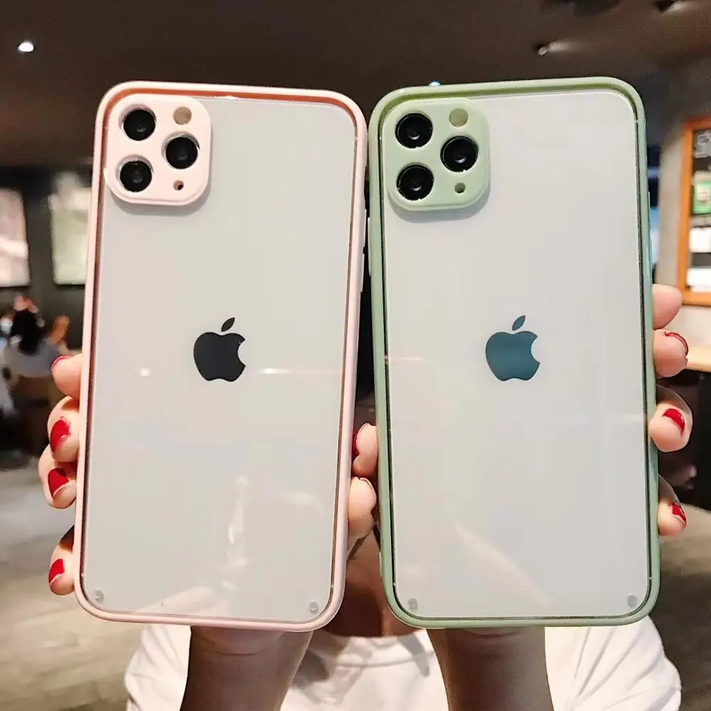 Новая цветная контрастная оправа с матовым рукавом подходит для iPhone11/max/8puls