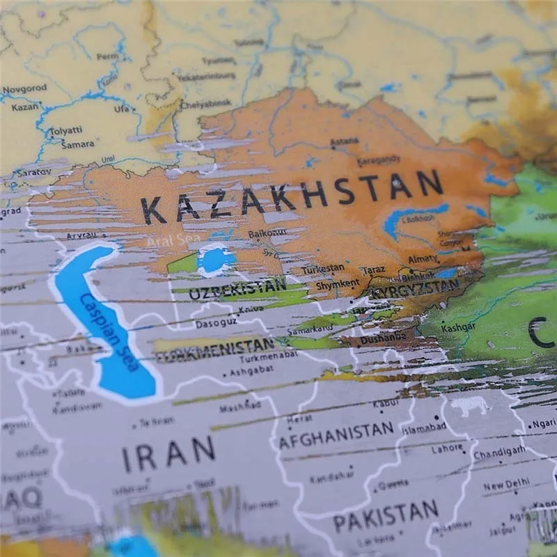 Роскошная Карта мира голубого океана, карта мира для путешествий, персонализированная карта мира для путешествий, наклейки на стену для украшения дома